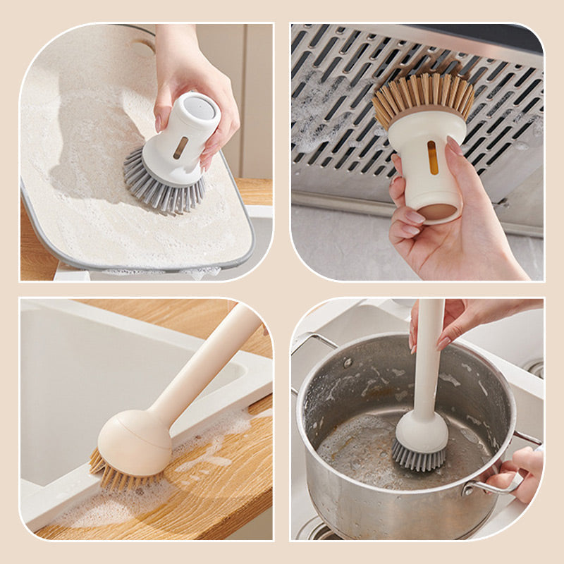 🔥50%‑OFF NOW🍳Rotatable Hanging Pot Brush Set‑Easy‑Clean Kitchen Scrub Brush for Pots Pans & Sinks