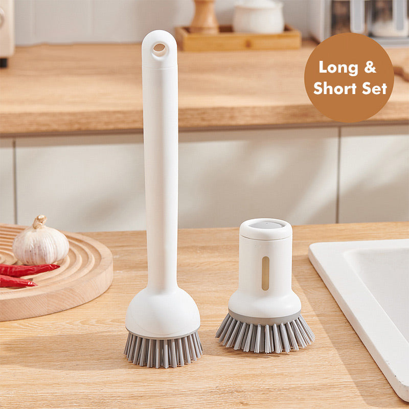 🔥50%‑OFF NOW🍳Rotatable Hanging Pot Brush Set‑Easy‑Clean Kitchen Scrub Brush for Pots Pans & Sinks
