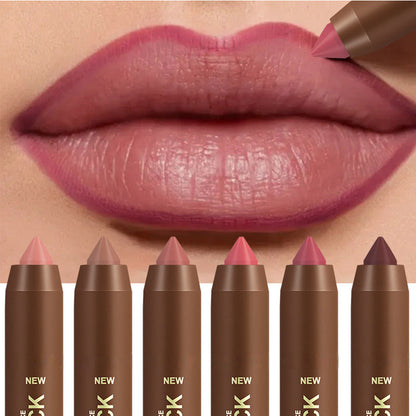 💄 50% OFF! Long-Lasting Matte Lip Crayon for Women | 2-in-1 Liner & Lipstick | Hydrating & Non-Drying | Precision Triangular Tip | 6 Colors ✨