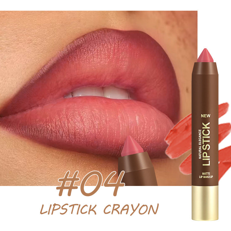 💄 50% OFF! Long-Lasting Matte Lip Crayon for Women | 2-in-1 Liner & Lipstick | Hydrating & Non-Drying | Precision Triangular Tip | 6 Colors ✨