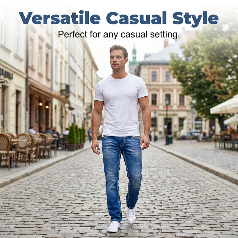 👖🔥 LIMITED TIME OFF! Men’s High Stretch Double Stitched Jeans – Flexible Comfort, Reinforced Seams and Classic Five Pocket Style