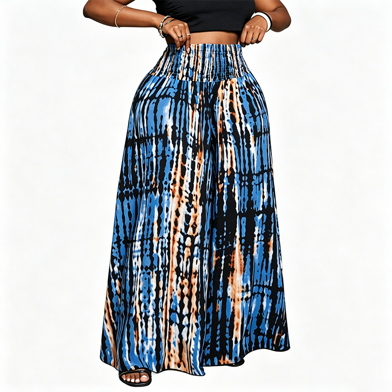 🌸 50% OFF NOW! 🌸Women's Smocked High-Waist Wide-Leg Trousers 👖 Cinched Comfort, Flowing Freedom
