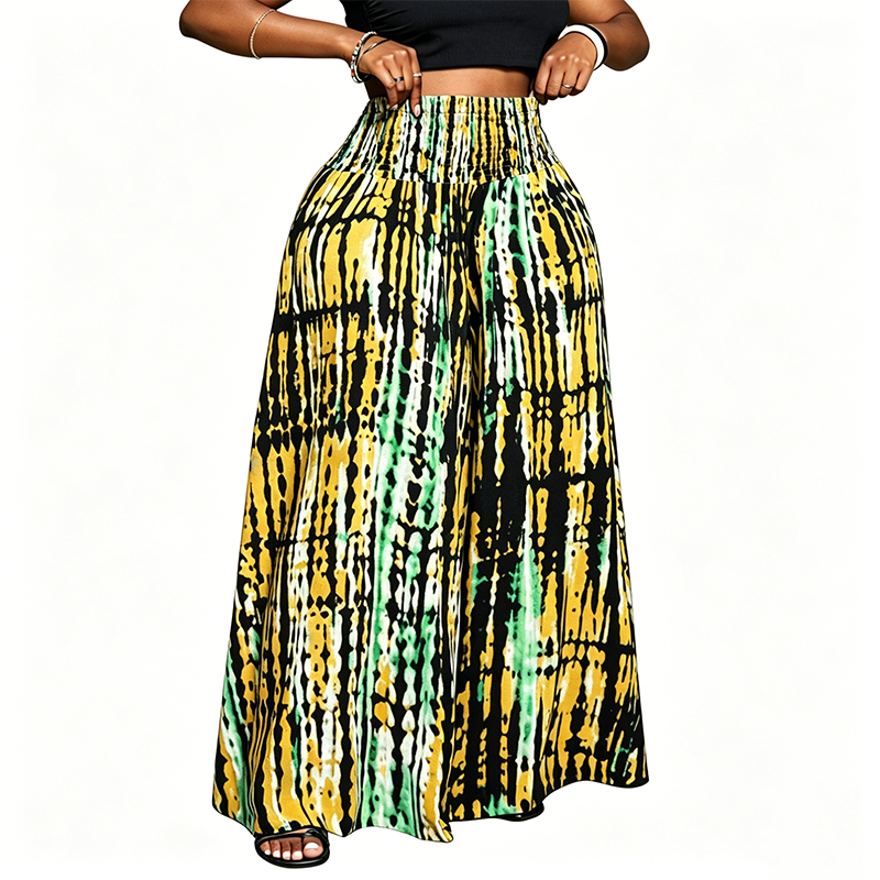 🌸 50% OFF NOW! 🌸Women's Smocked High-Waist Wide-Leg Trousers 👖 Cinched Comfort, Flowing Freedom