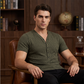 🎉 LIMITED TIME 50% OFF! 👕 Breathable T-Shirt – Classic V-Neck Henley Design & Premium Polyester Fabric 💪