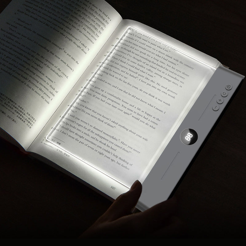 📖 LED Panel Reading Light with 3 Colours & Timer — Flat Book Light for Bedside Reading | Stepless Dimming | Eye-Caring Design