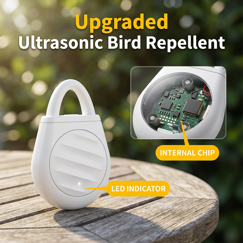 ‼️No more trouble from birds, beasts and locusts！Portable Ultrasonic Bird Repellent Keychain