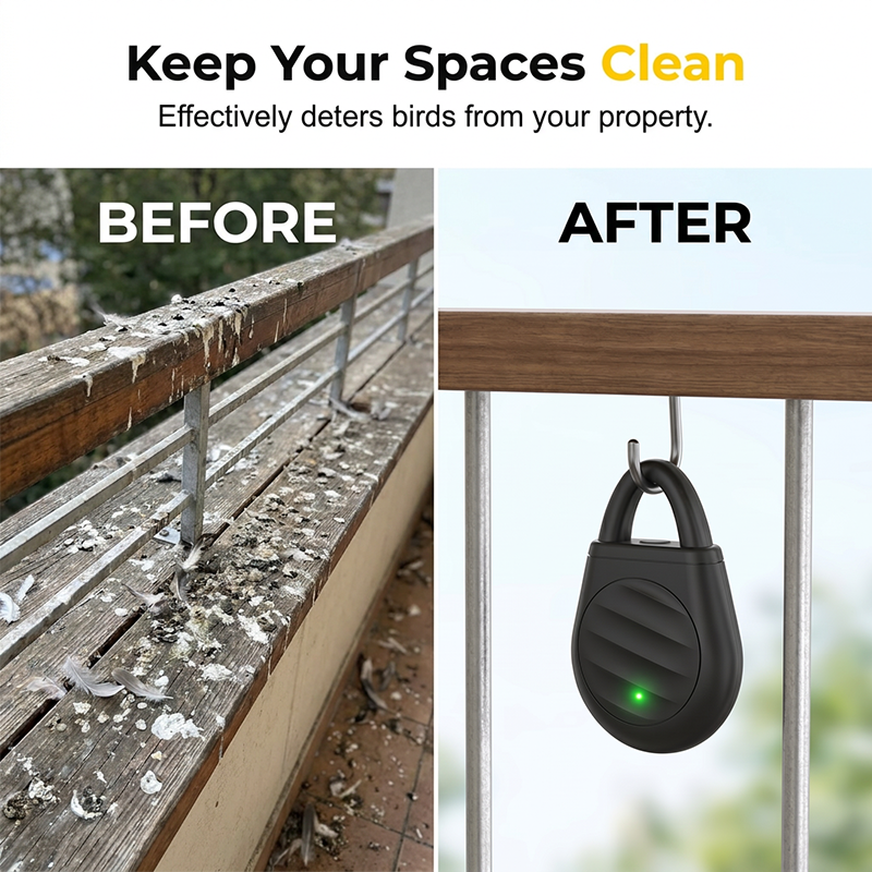 ‼️No more trouble from birds, beasts and locusts！Portable Ultrasonic Bird Repellent Keychain