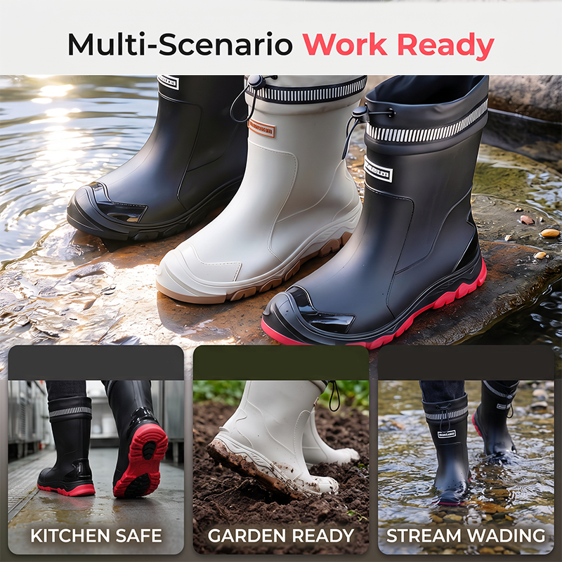 ⏳Limited-time 50% off⏰Unisex Mid-Calf Waterproof Rain Boots🌧️👢