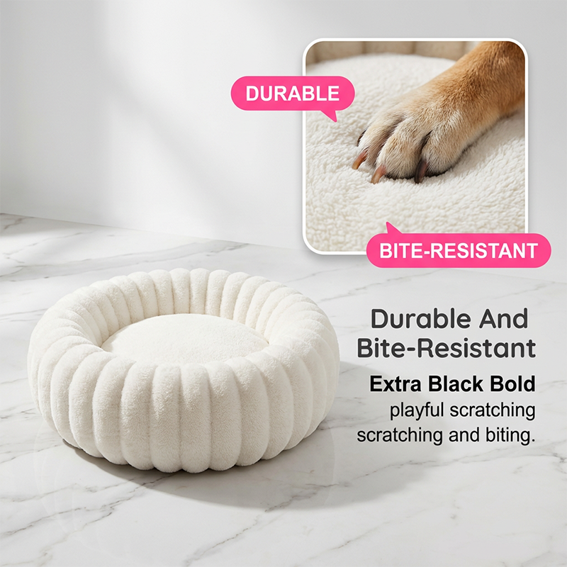 🎉 2026 Sale — Over 52,000 Sold! 🐾 Ultra-Soft Round Calming Cat & Dog Bed – Raised Rim Design 🛌