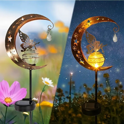 📢📢50% OFF !! ⏰Solar Fairy Moon Garden Stake Light