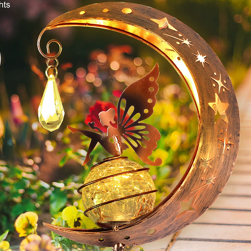 📢📢50% OFF !! ⏰Solar Fairy Moon Garden Stake Light