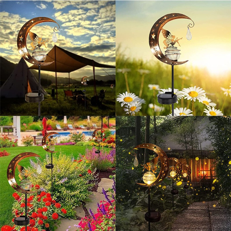 📢📢50% OFF !! ⏰Solar Fairy Moon Garden Stake Light