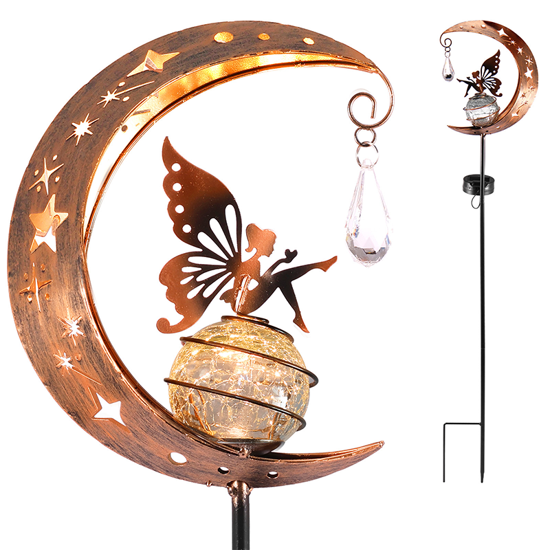 📢📢50% OFF !! ⏰Solar Fairy Moon Garden Stake Light