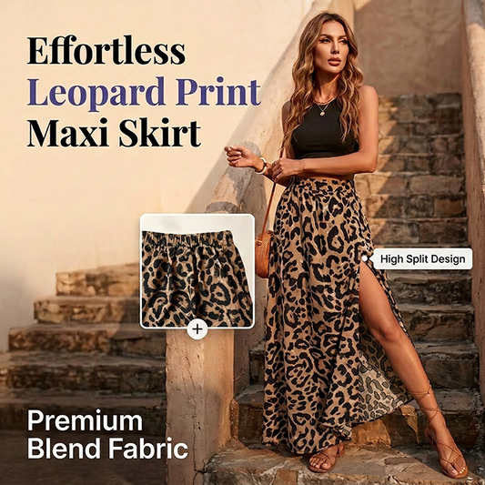 🌸 50% OFF NOW! 🌸Women's Leopard Print High Split Maxi Skirt