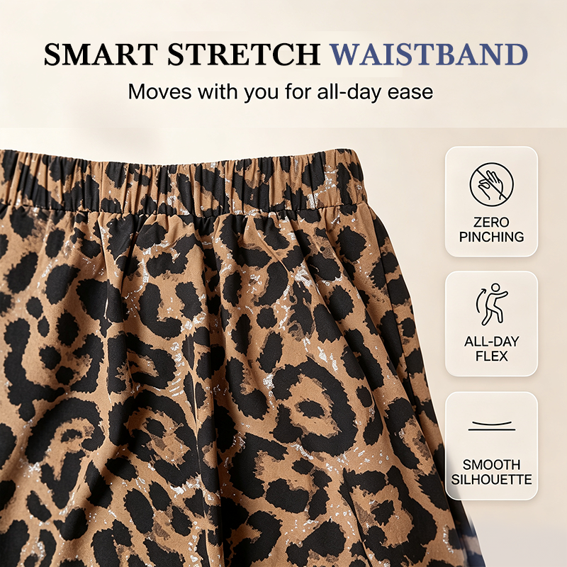 🌸 50% OFF NOW! 🌸Women's Leopard Print High Split Maxi Skirt