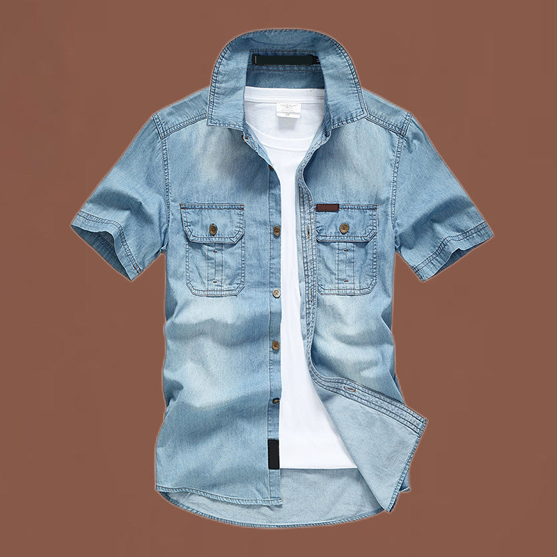 🏖️ Summer Casual Shirt — Lightweight Denim