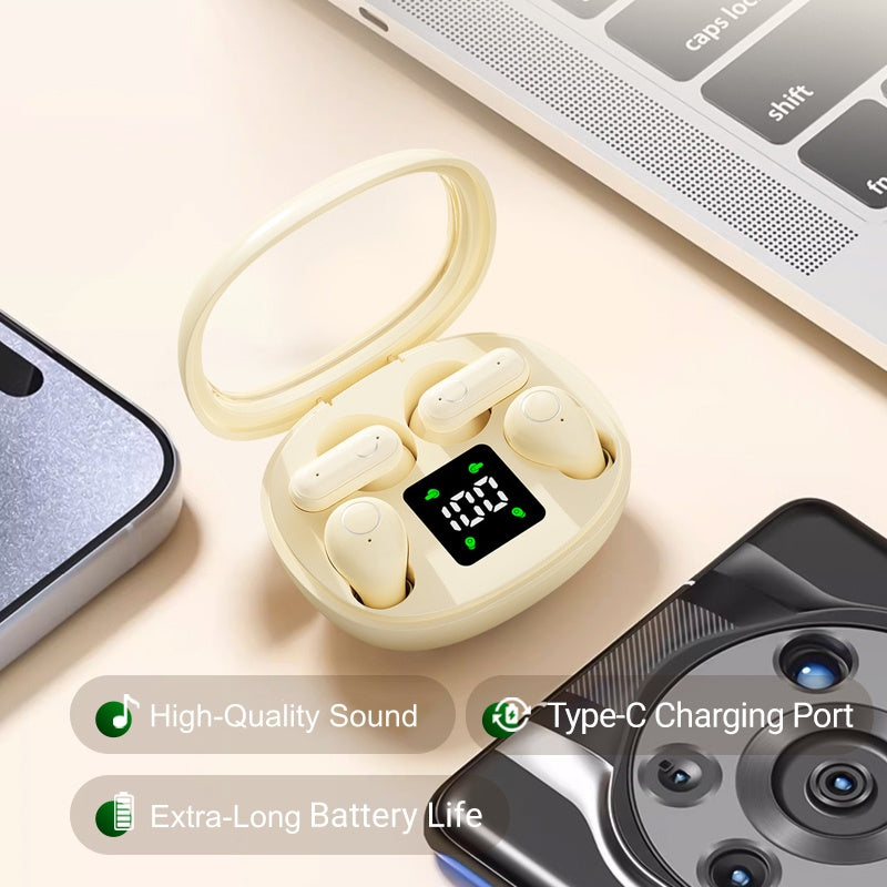 Dual-Pair Wireless Bluetooth Headset with LED Charging Case