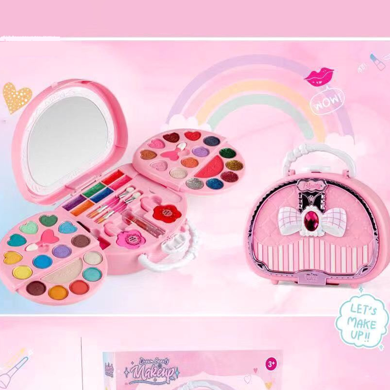 🎁2026 New Arrivals 50% OFF💥Kids Washable Makeup Toy Set with Portable Pink Handbag