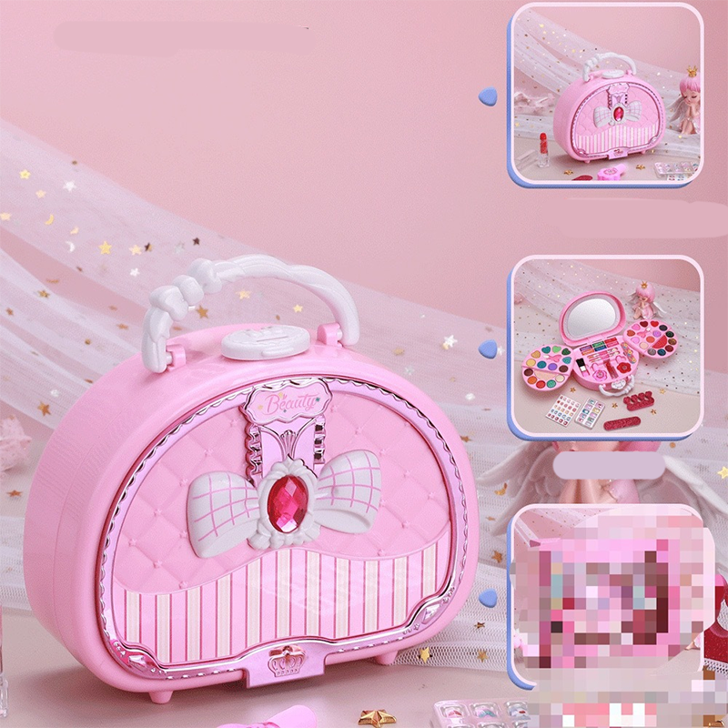 🎁2026 New Arrivals 50% OFF💥Kids Washable Makeup Toy Set with Portable Pink Handbag