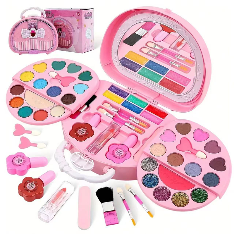 🎁2026 New Arrivals 50% OFF💥Kids Washable Makeup Toy Set with Portable Pink Handbag