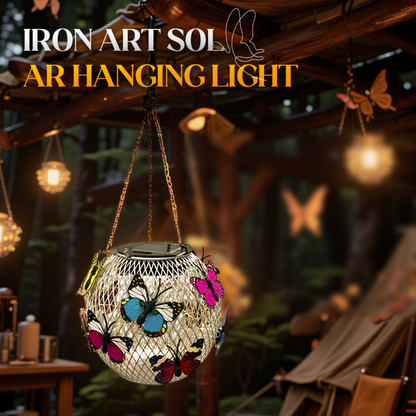 🎁2026 New Arrivals 50% OFF💥Solar Iron Lantern with Butterfly Motif – Weatherproof, Bright & Decorative, Perfect for Garden, Patio & Balcony ☀️✨