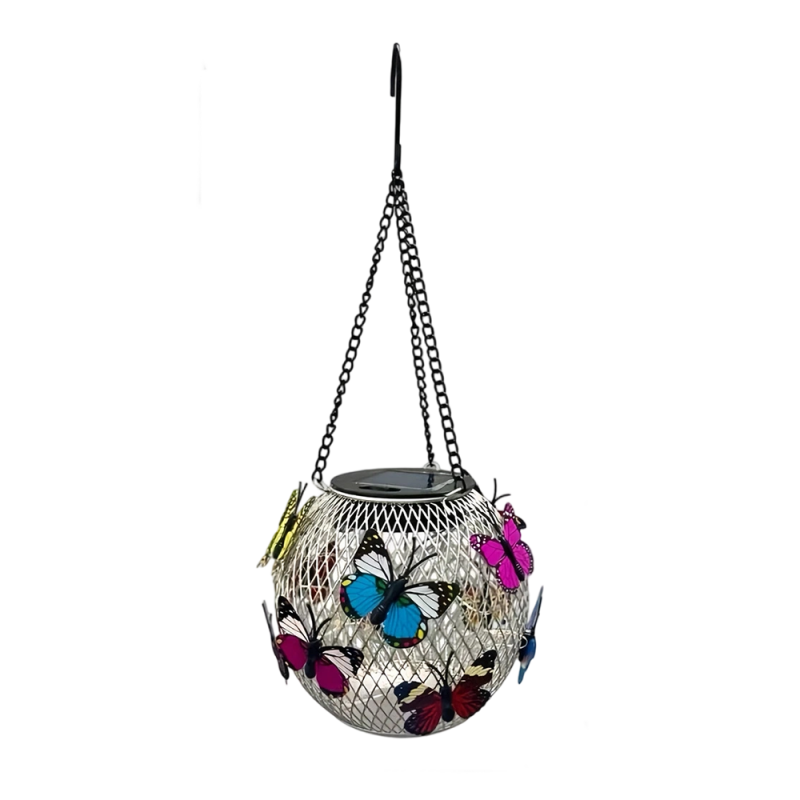 🎁2026 New Arrivals 50% OFF💥Solar Iron Lantern with Butterfly Motif – Weatherproof, Bright & Decorative, Perfect for Garden, Patio & Balcony ☀️✨