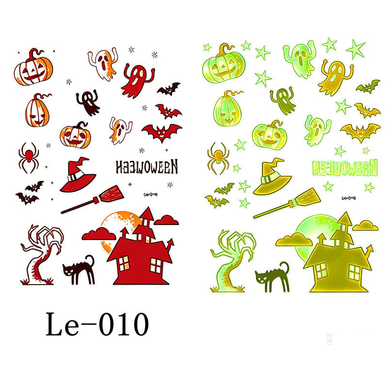 📢📢50% OFF !! ⏰ Light Up Your Halloween Look! Glow-in-the-Dark Temporary Tattoos | Waterproof & Fun Party Accessories