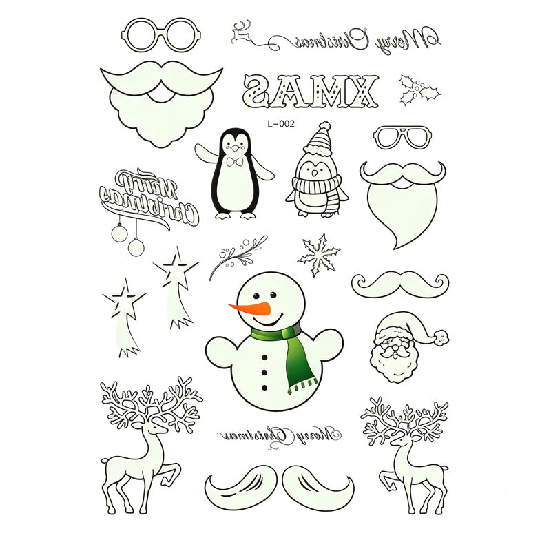 📢📢50% OFF !! ⏰ Light Up Your Halloween Look! Glow-in-the-Dark Temporary Tattoos | Waterproof & Fun Party Accessories