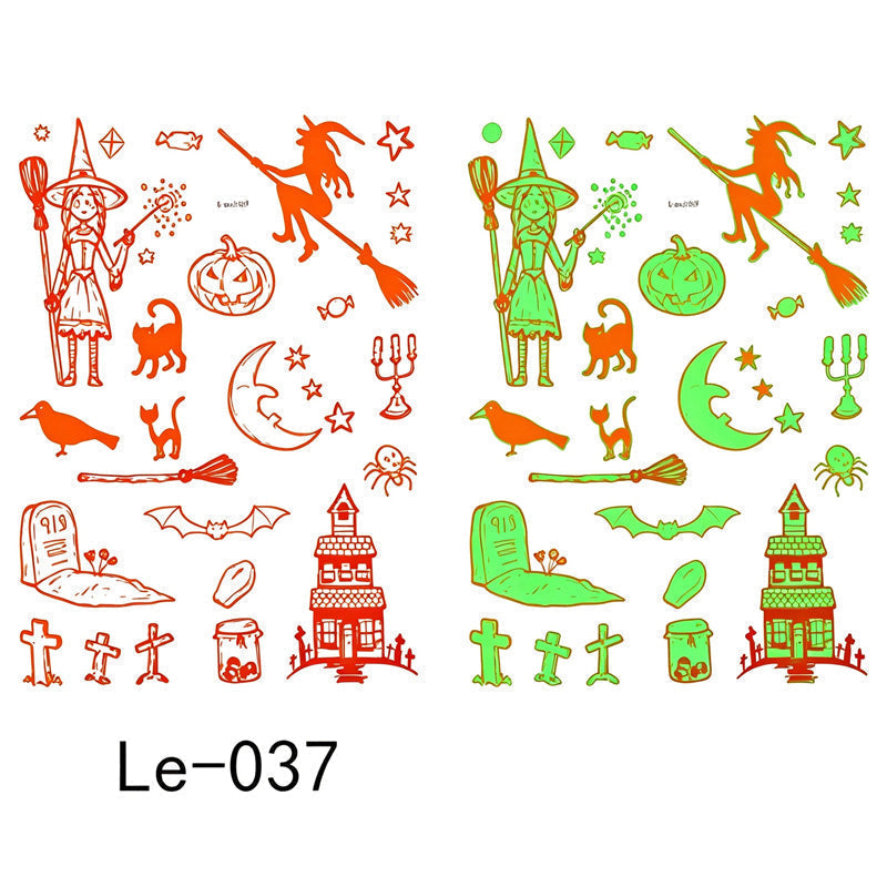 📢📢50% OFF !! ⏰ Light Up Your Halloween Look! Glow-in-the-Dark Temporary Tattoos | Waterproof & Fun Party Accessories