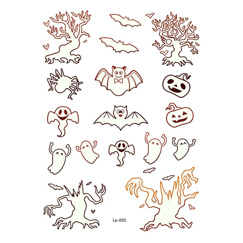 📢📢50% OFF !! ⏰ Light Up Your Halloween Look! Glow-in-the-Dark Temporary Tattoos | Waterproof & Fun Party Accessories