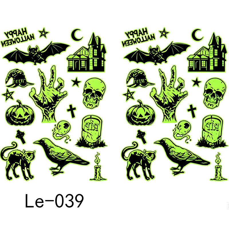 📢📢50% OFF !! ⏰ Light Up Your Halloween Look! Glow-in-the-Dark Temporary Tattoos | Waterproof & Fun Party Accessories