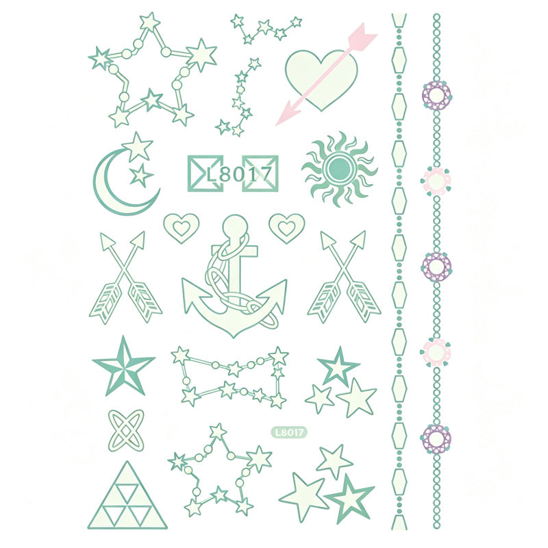 📢📢50% OFF !! ⏰ Light Up Your Halloween Look! Glow-in-the-Dark Temporary Tattoos | Waterproof & Fun Party Accessories