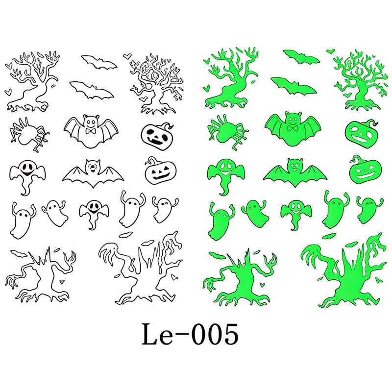 📢📢50% OFF !! ⏰ Light Up Your Halloween Look! Glow-in-the-Dark Temporary Tattoos | Waterproof & Fun Party Accessories