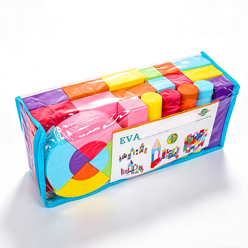 📢📢 50% OFF !! ⏰ Kids' Soft EVA Foam Building Blocks Set – Lightweight, Safe & Perfect for Creative Play 🧱✨