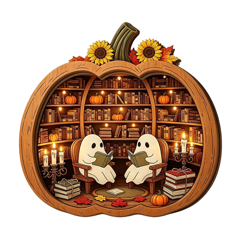 Halloween Wooden Pumpkin Tabletop Decor