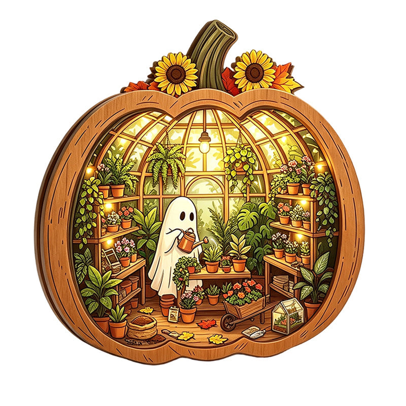 Halloween Wooden Pumpkin Tabletop Decor