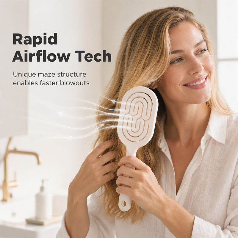 Women's Detachable Self Cleaning Vented Hairbrush