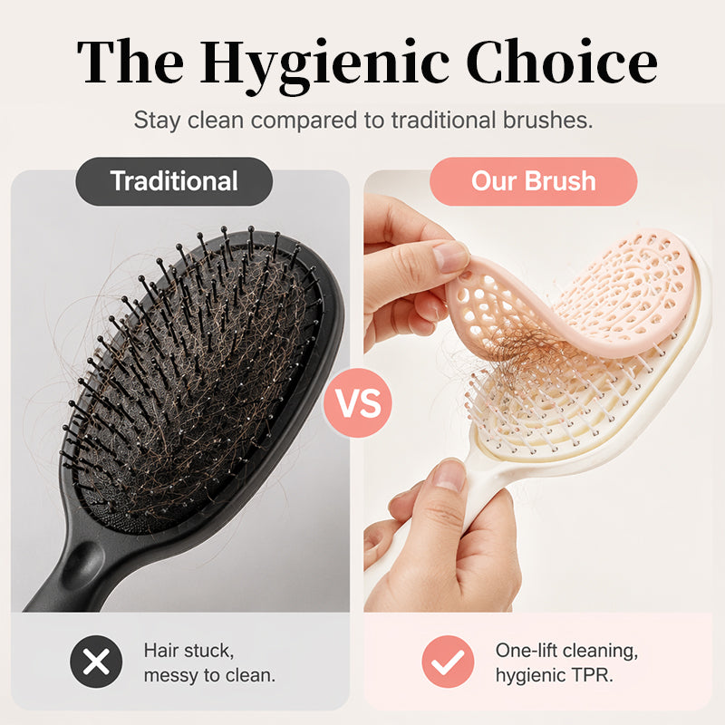 Women's Detachable Self Cleaning Vented Hairbrush