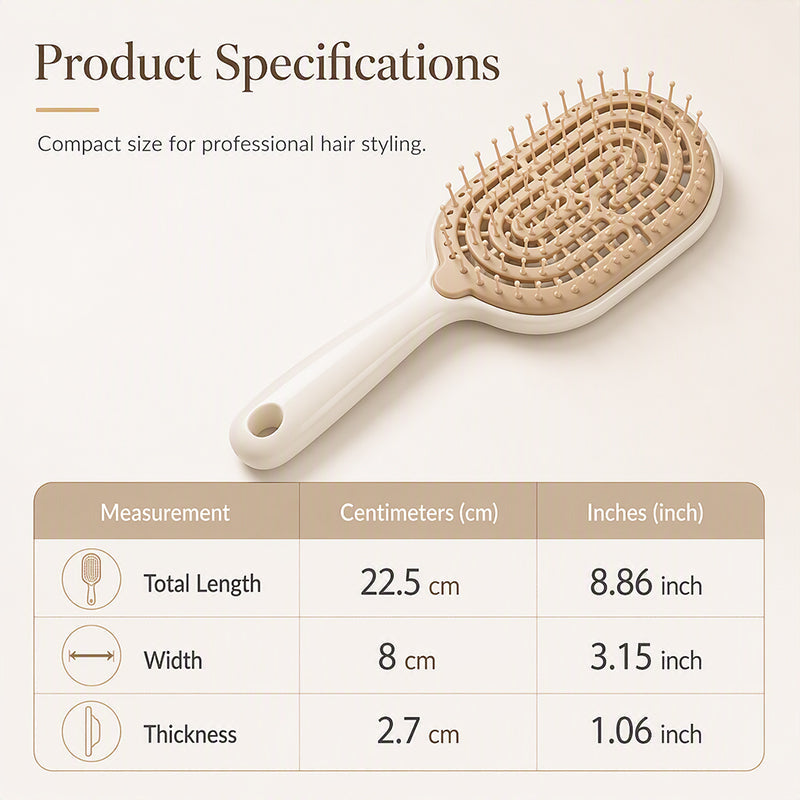 Women's Detachable Self Cleaning Vented Hairbrush