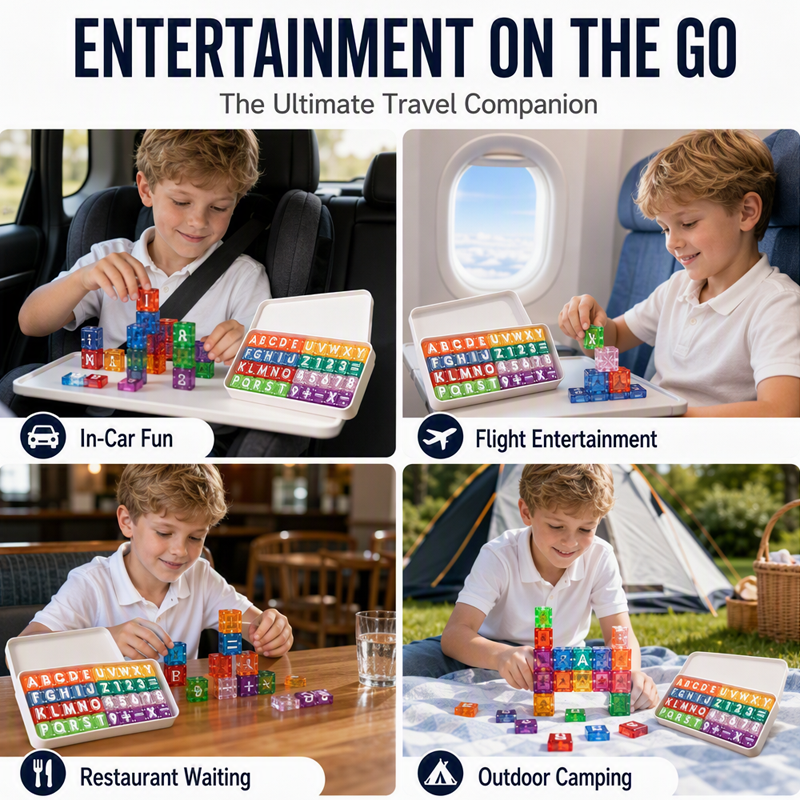 Magnetic Alphabet Number Cubes for Children
