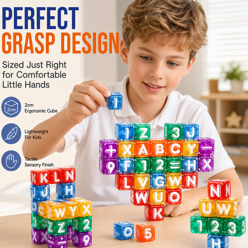 Magnetic Alphabet Number Cubes for Children