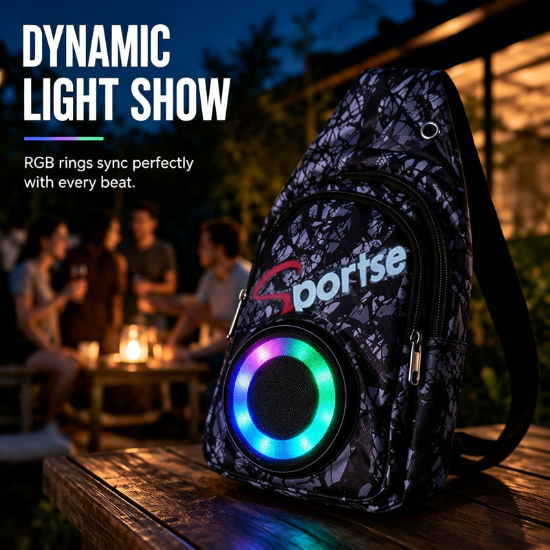 📢📢50% OFF !! ⏰Portable Bluetooth Speaker Bag with LED Lights