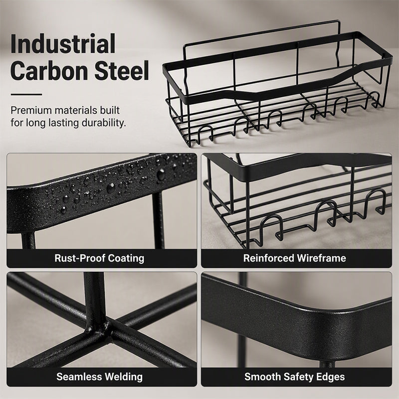 Drill-Free Bathroom Shelf Set