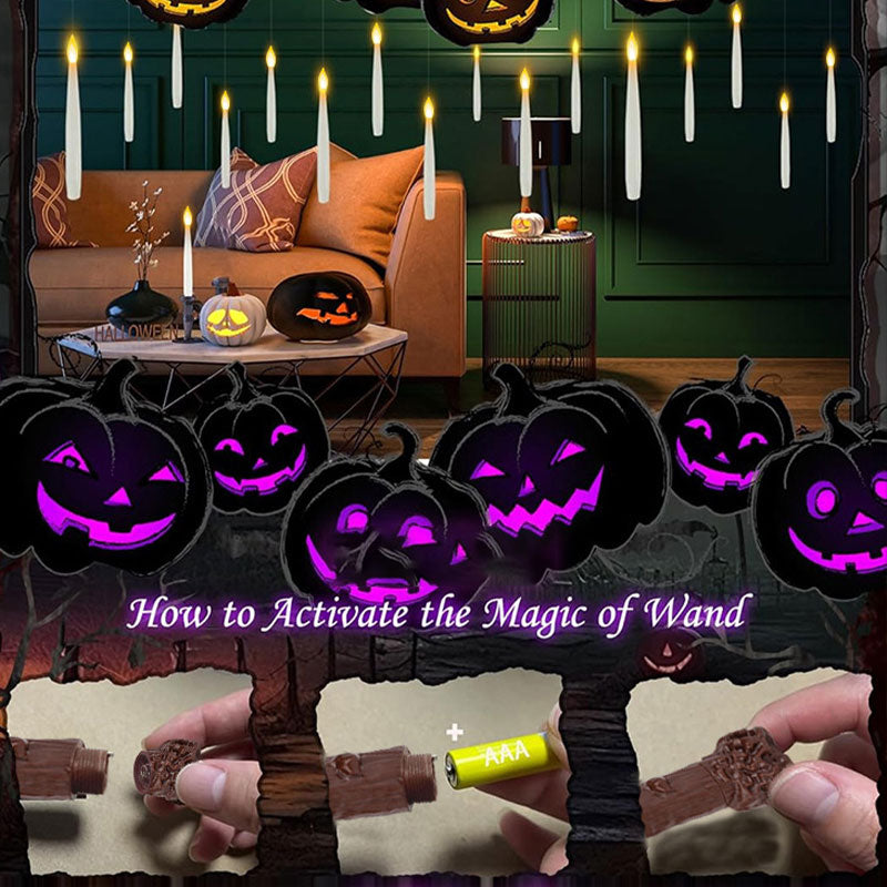 Halloween Decorations-Floating Candles with Wand