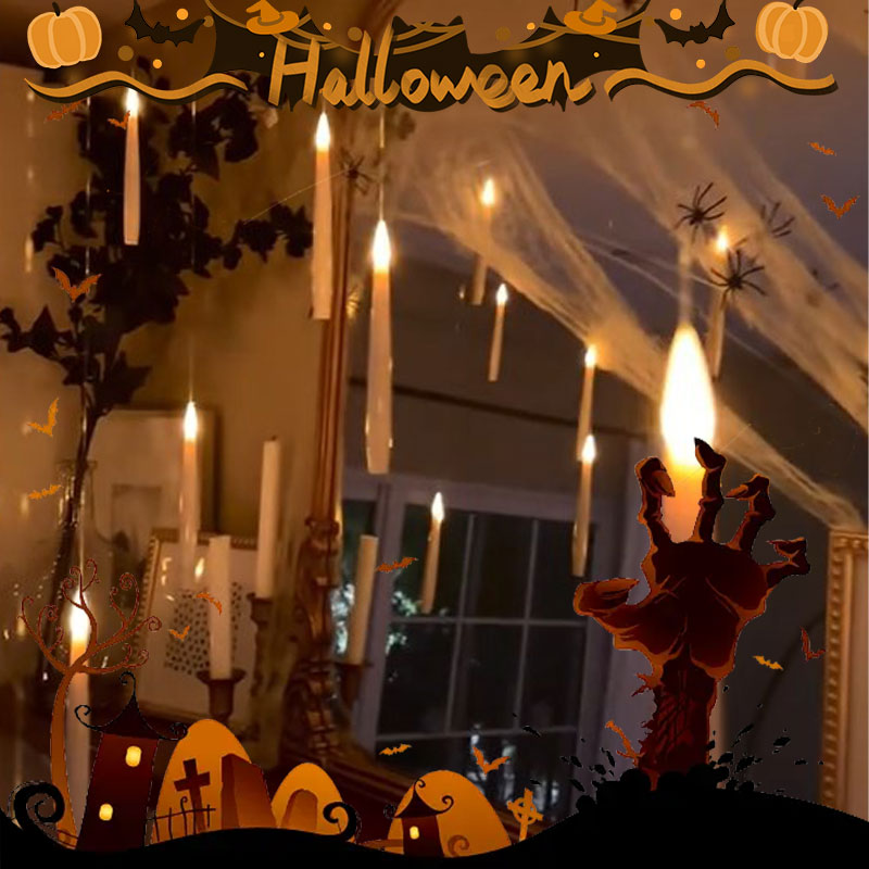 Halloween Decorations-Floating Candles with Wand