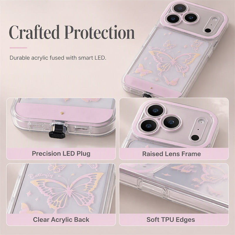 📢📢40% OFF !! ⏰LED Light-Up Butterfly Phone Case