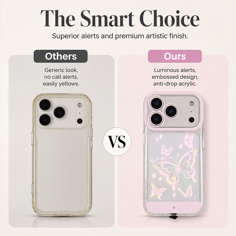 📢📢40% OFF !! ⏰LED Light-Up Butterfly Phone Case