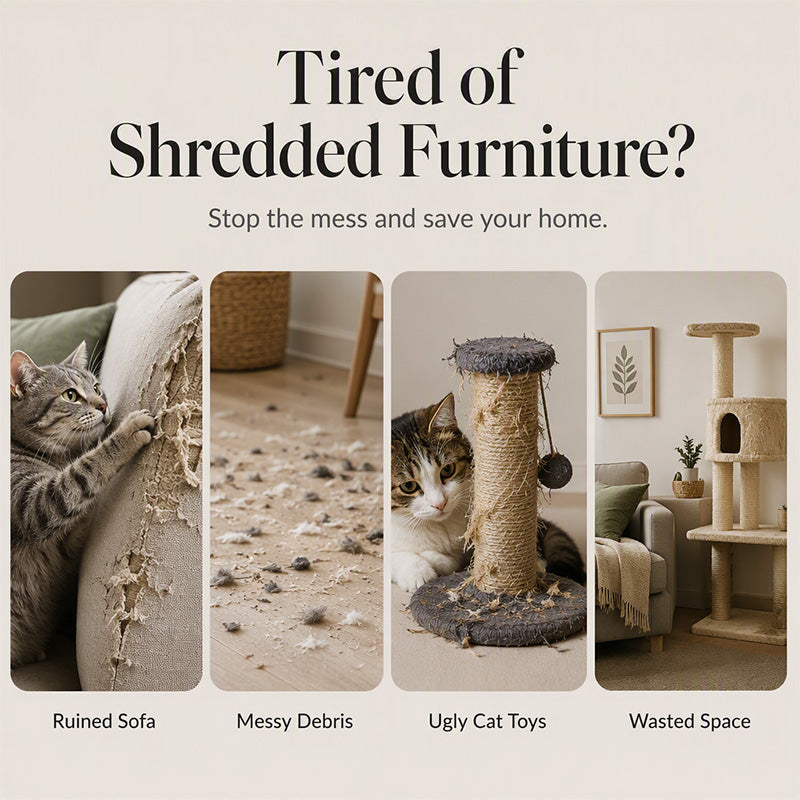 🎉 2026 Sale — Over 20200 Sold!💞 Wall Mounted Artistic Sisal Cat Scratcher‑Decorative 🐱