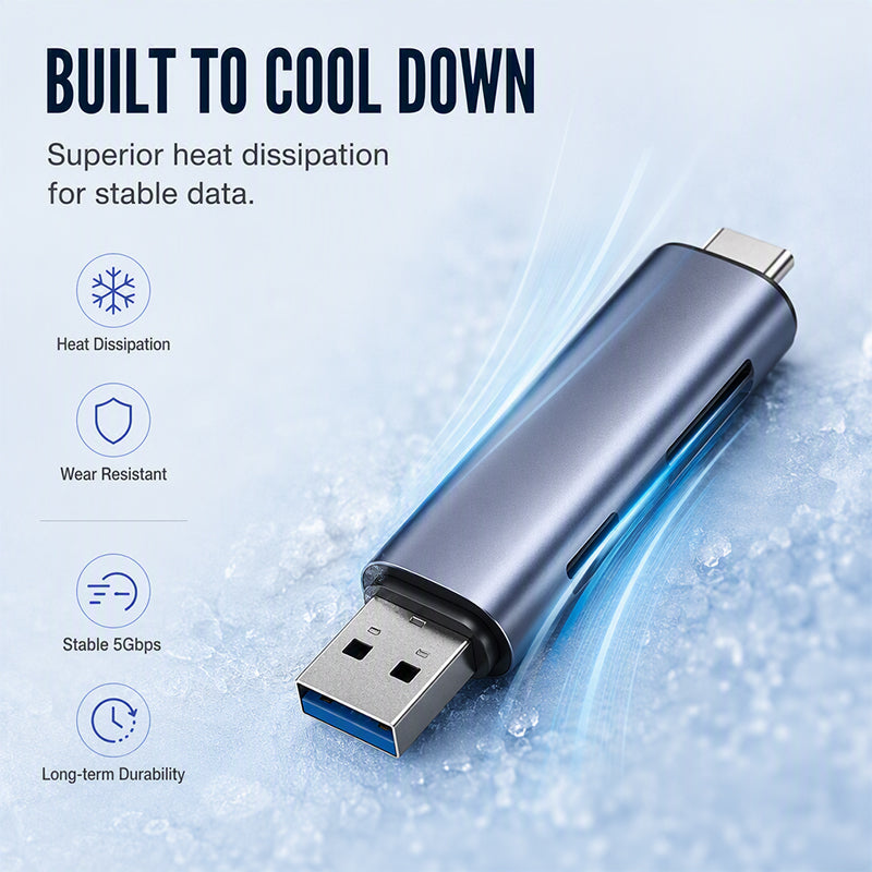 Dual Slot Memory Card Reader