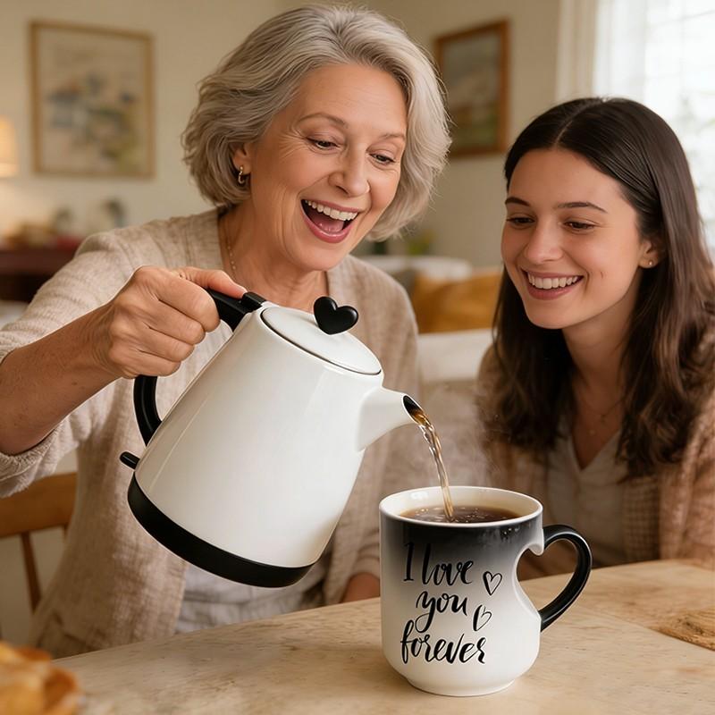 🎁2026 New Arrivals 50% OFF💥Color Changing Heart Handle Ceramic Mug for Valentine's Day ☕